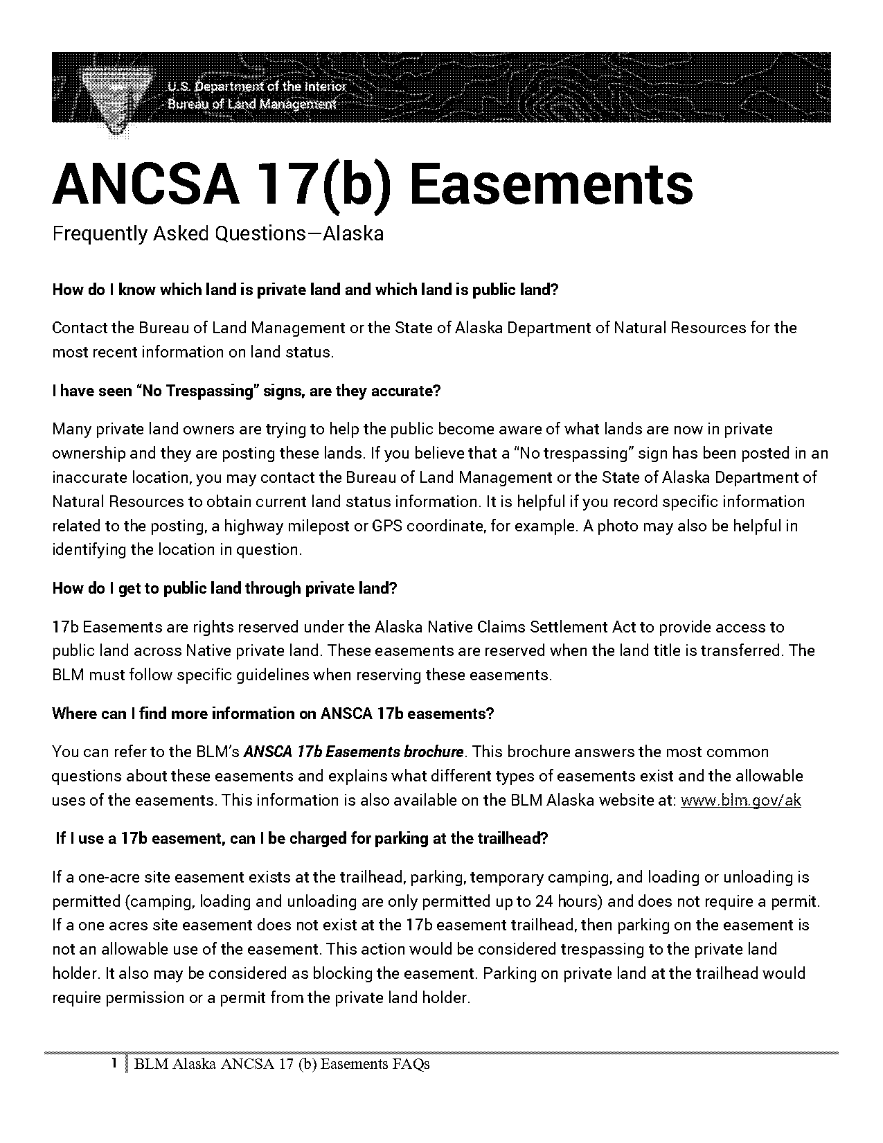 access easements on private land