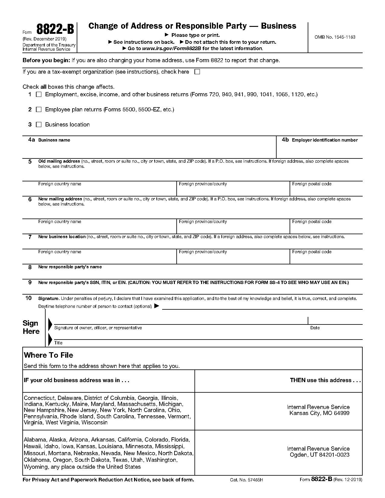 irs name change request form