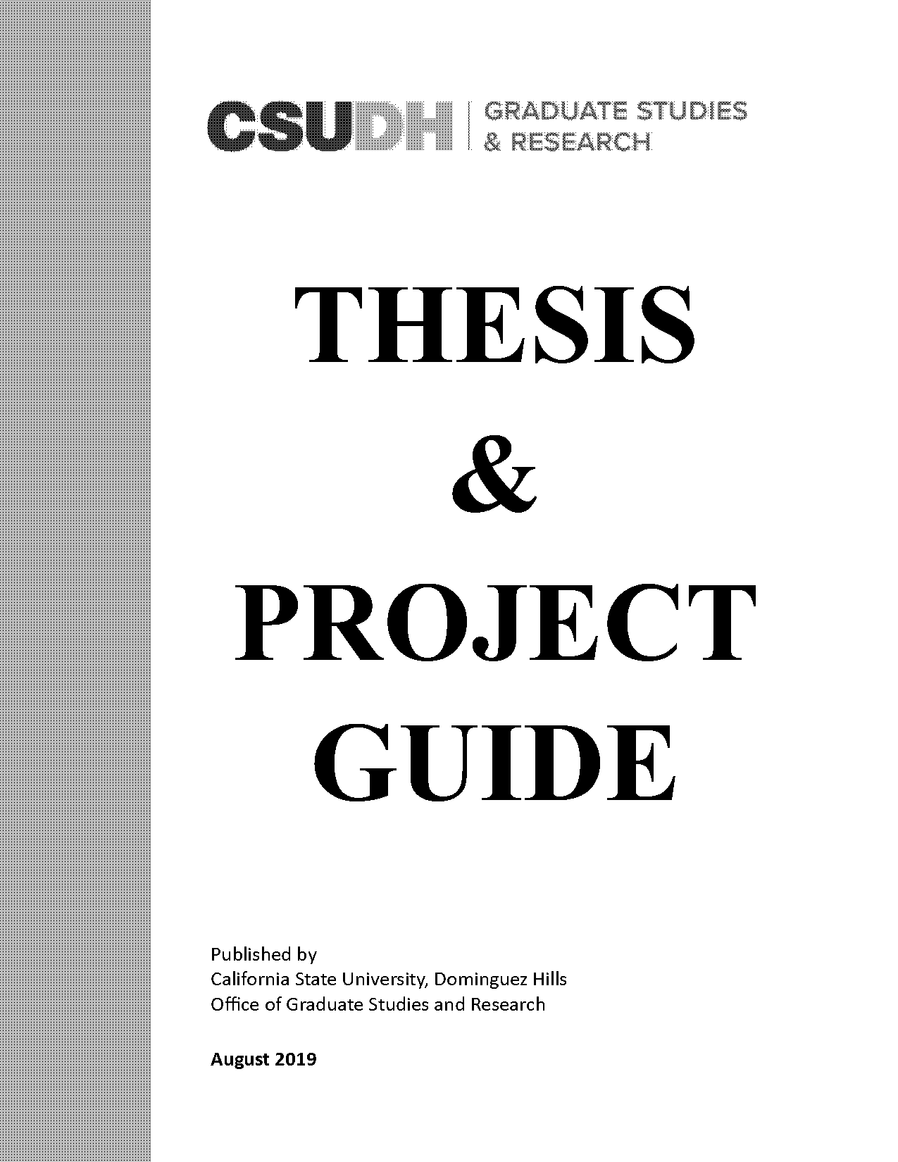 graduation project plan template