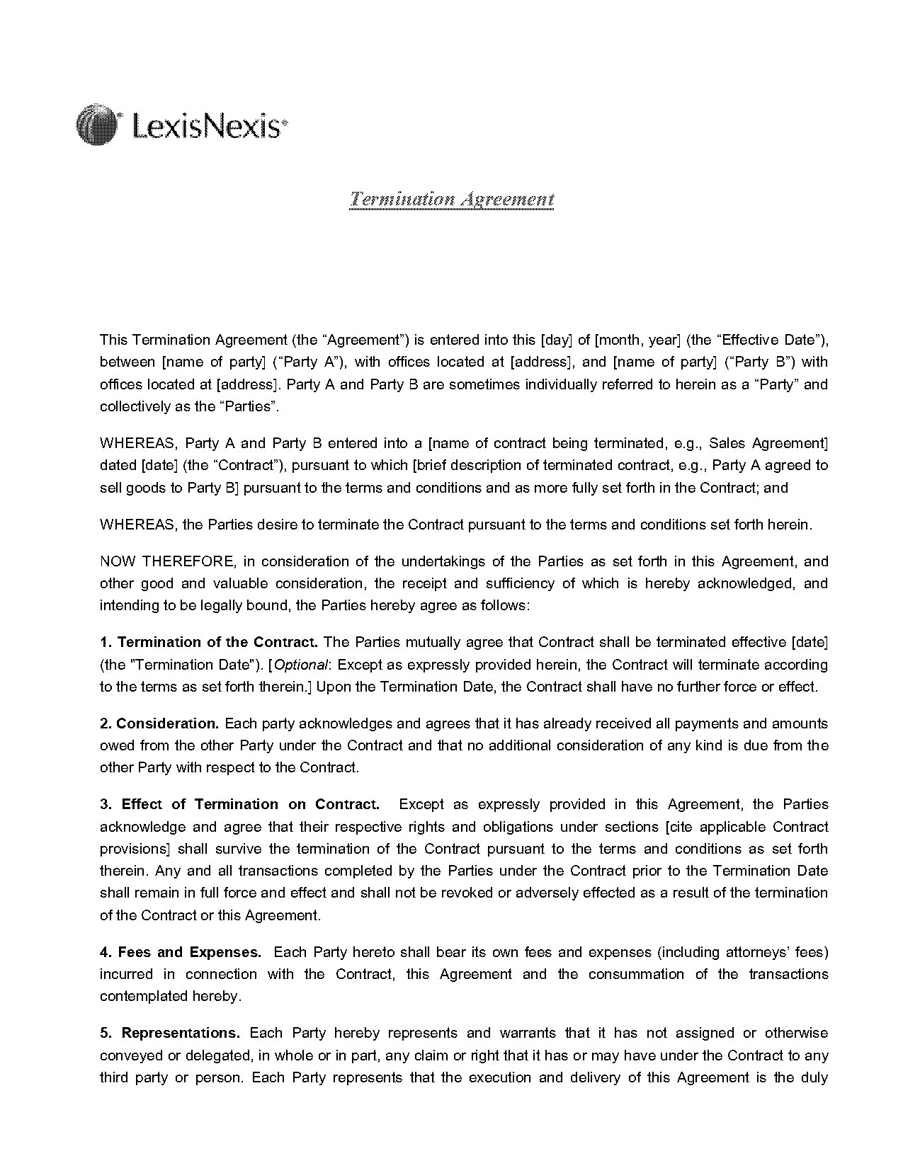 sample letter to terminate contract for services