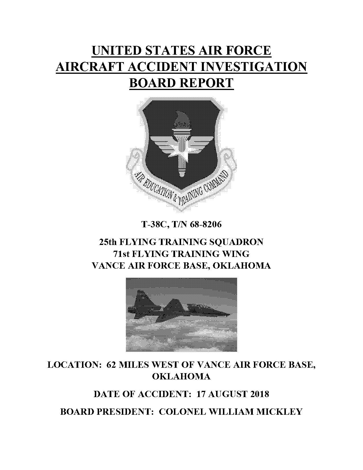 air force accident investigation reports