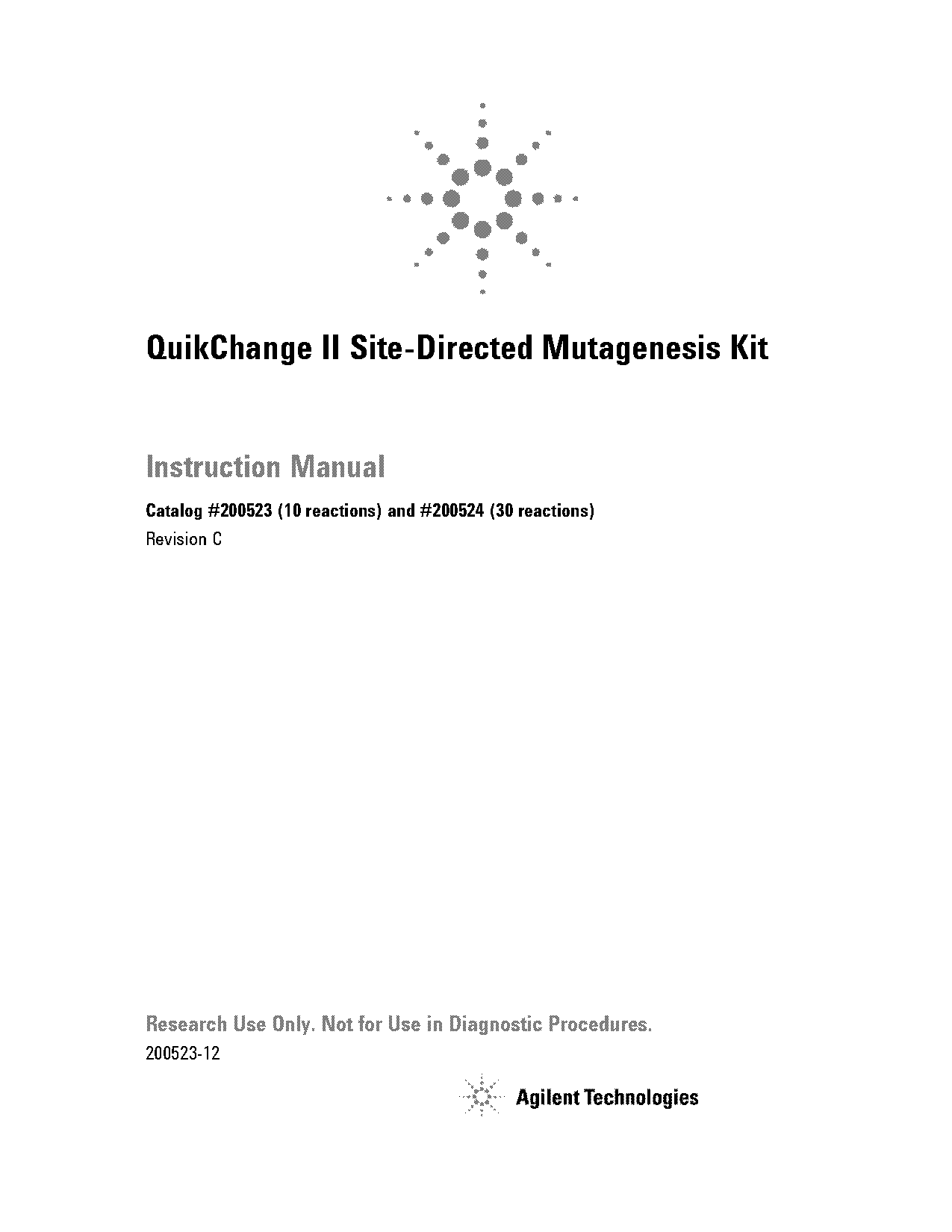 quik change ii xl site directed mutagenesis kit