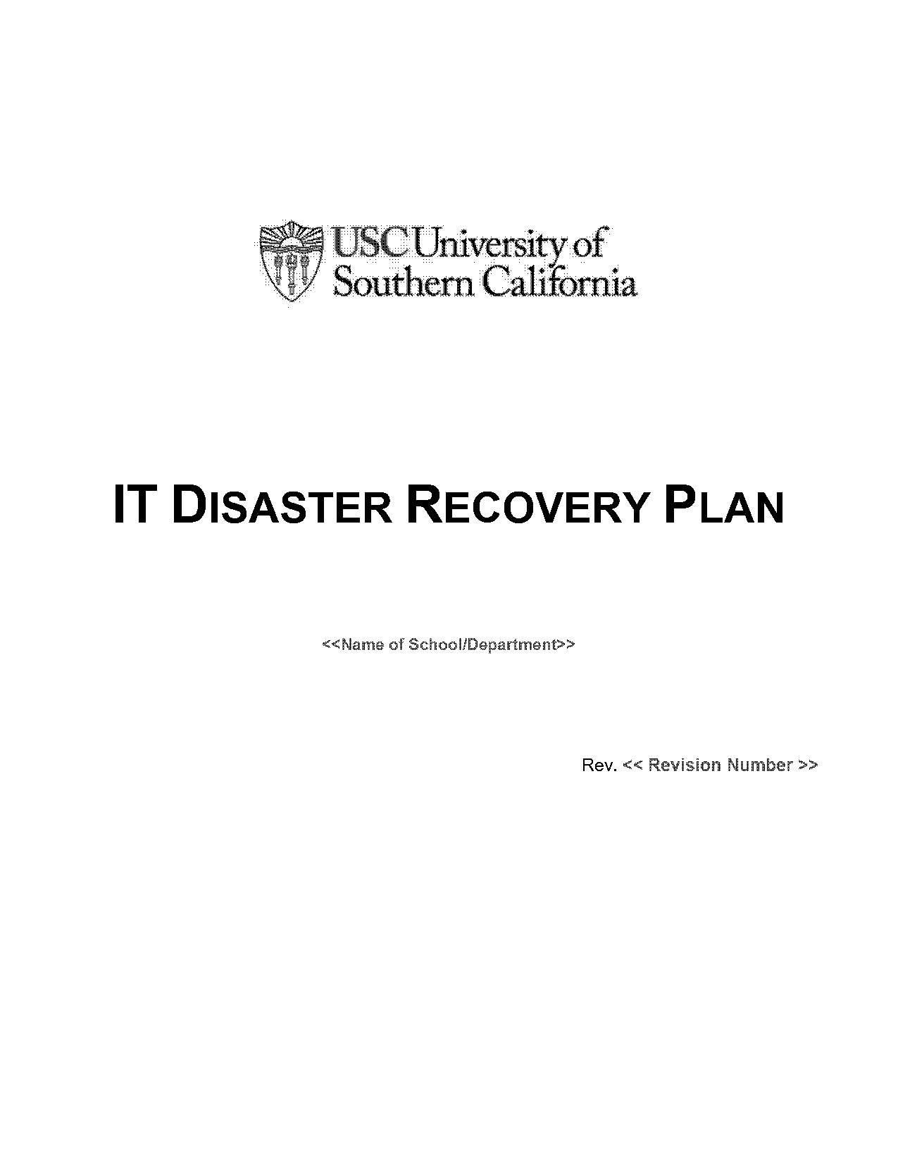 database backup and recovery planning template