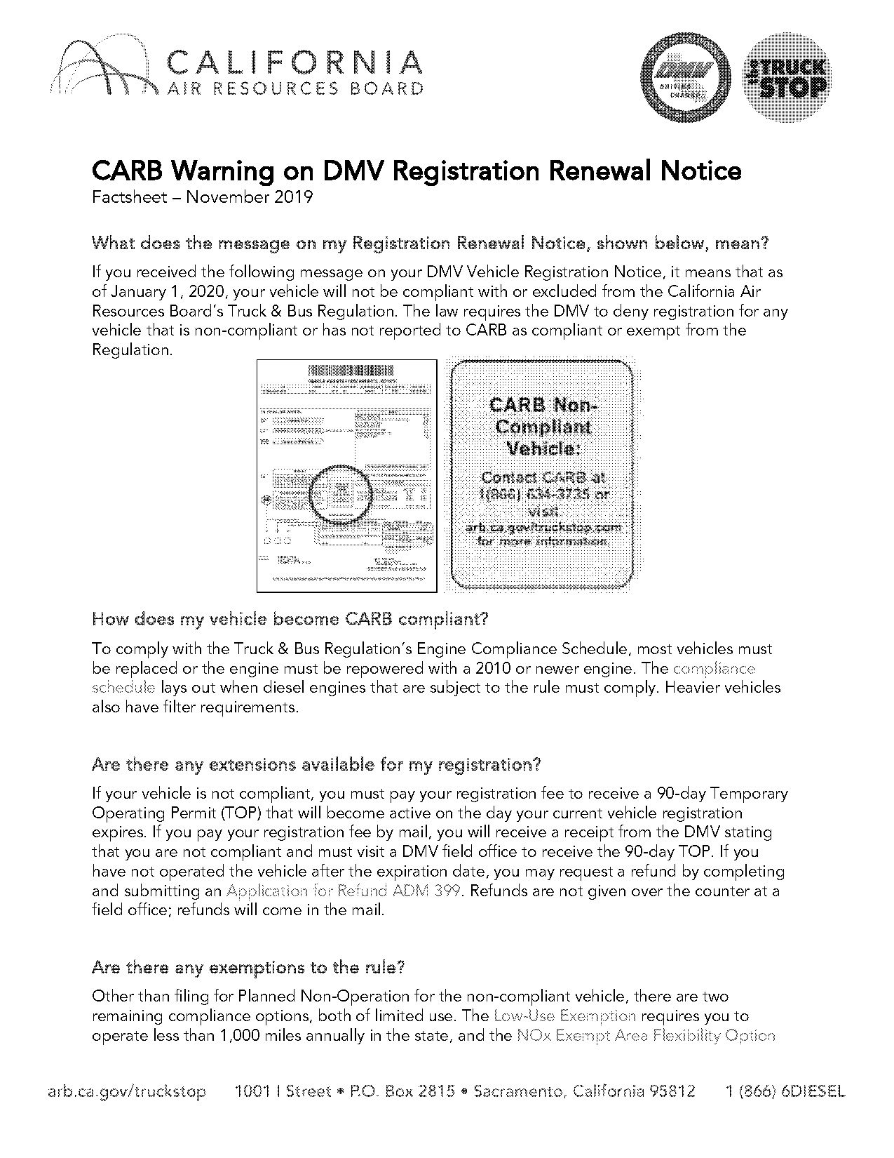 when do you receive vehicle registration renewal in california