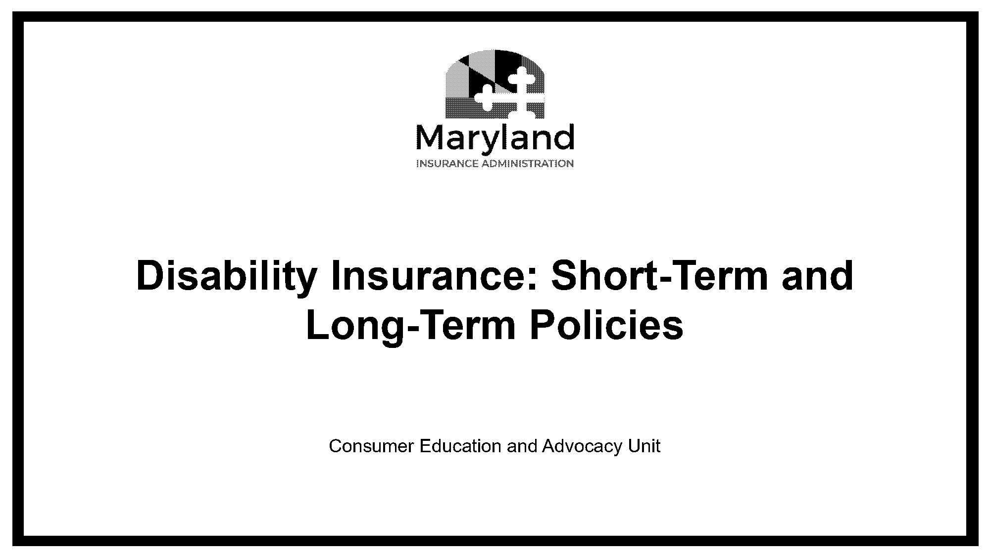 short term disability insurance certificate