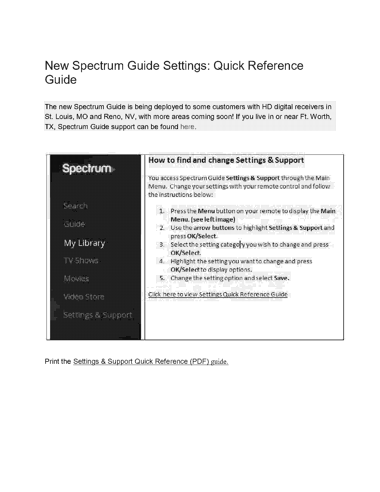 how does the tv box change the receiving spectrum