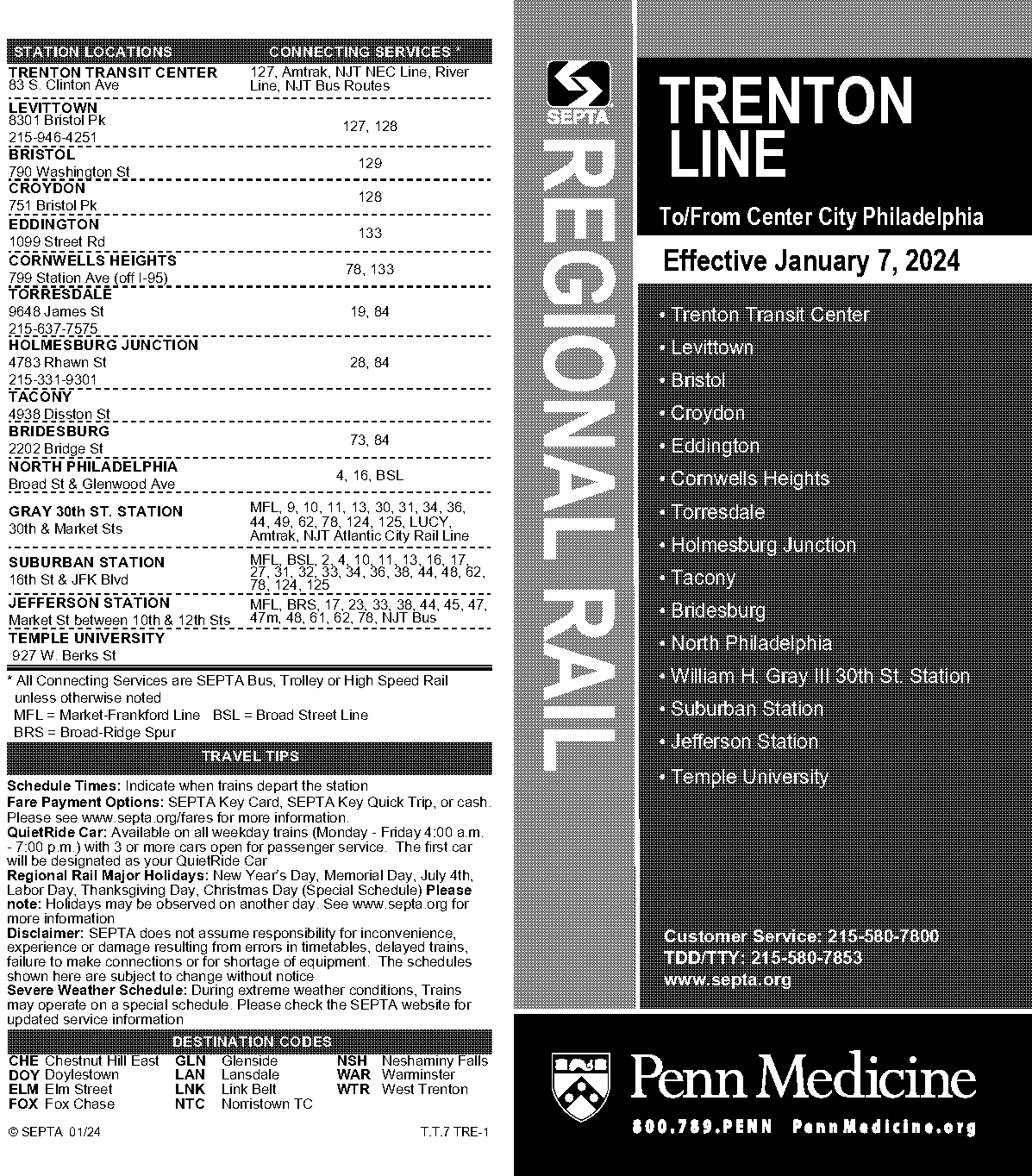 trenton transit center train schedule