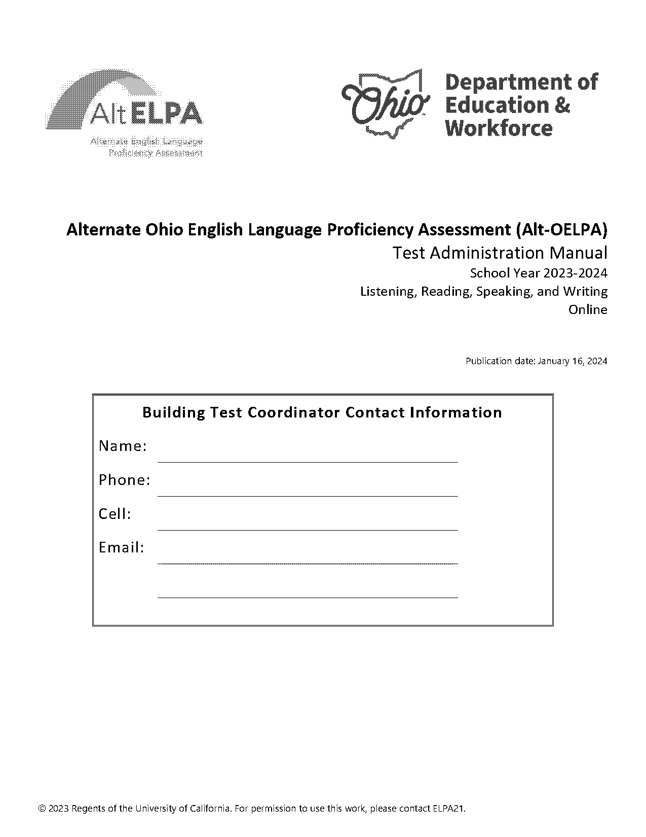 ohio alternate assessment sample questions