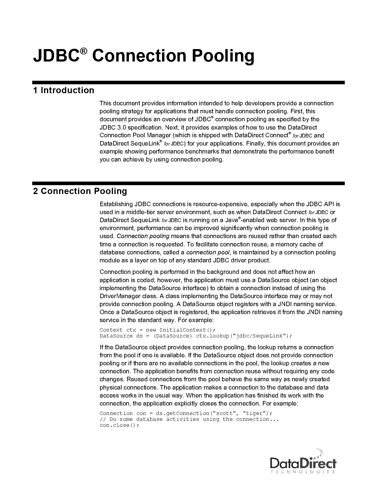 database connection pooling java example