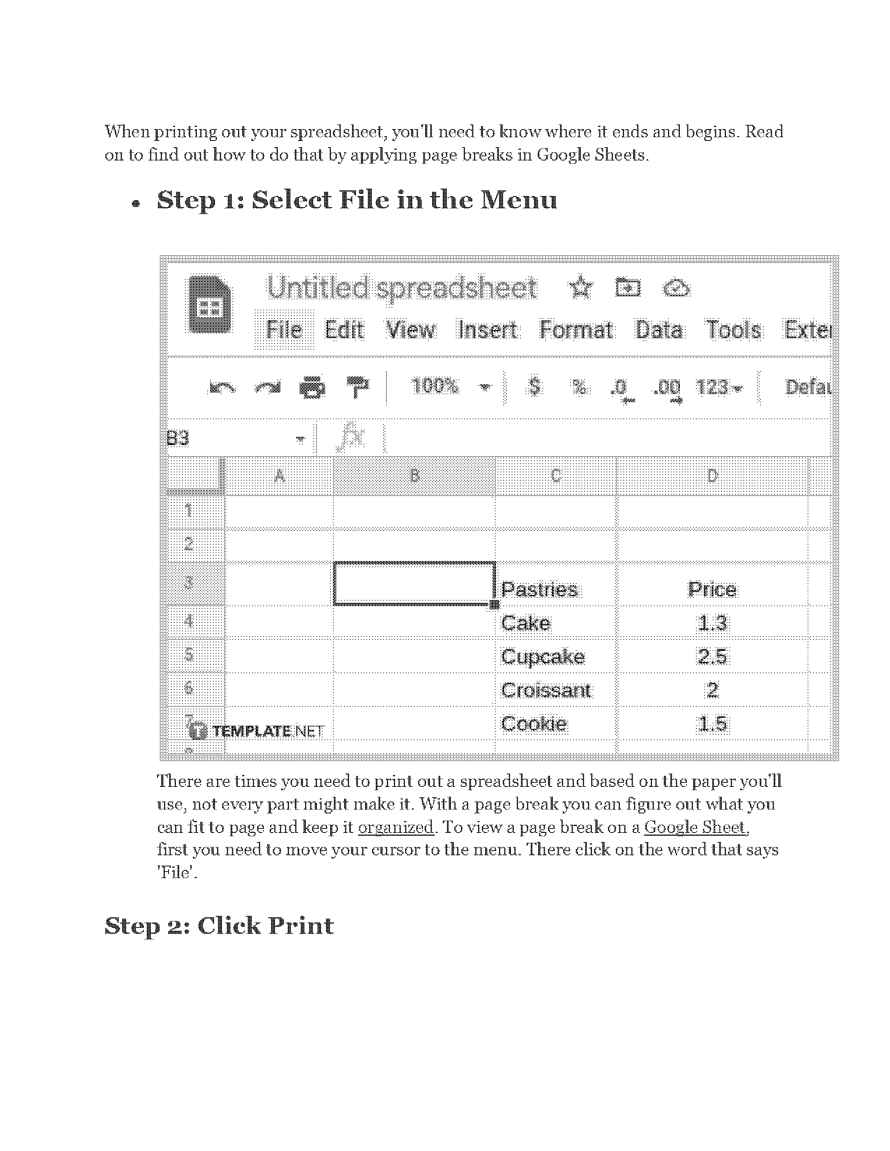 line break google spreadsheet