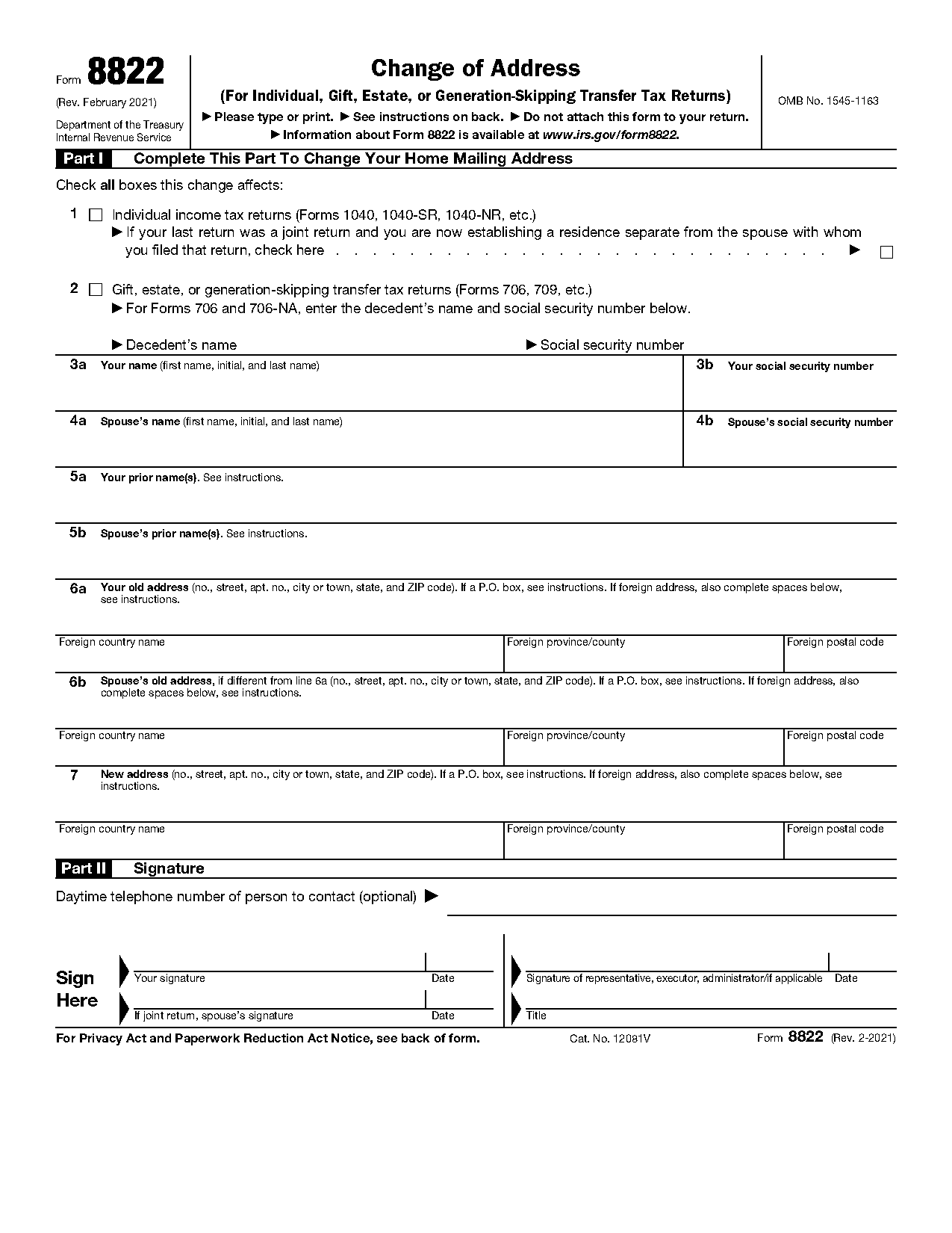 irs name change request form