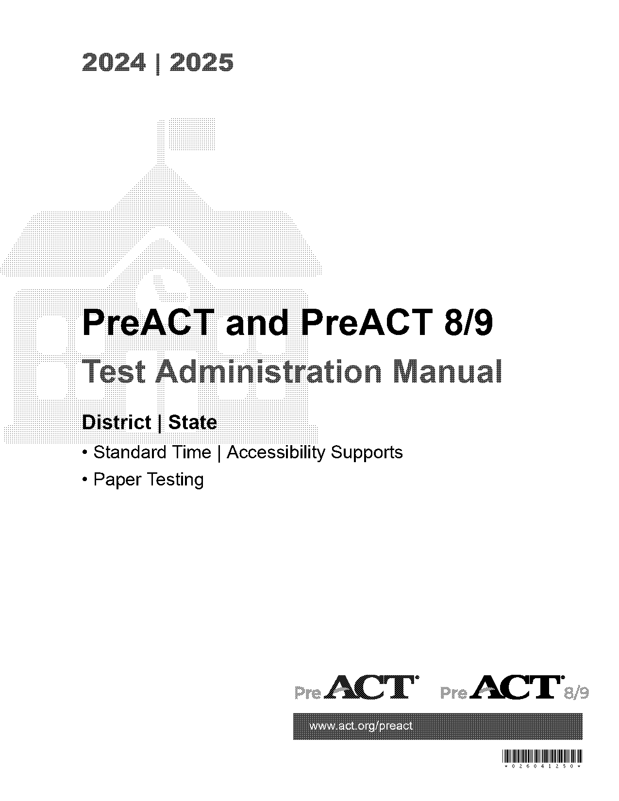 act test break schedule