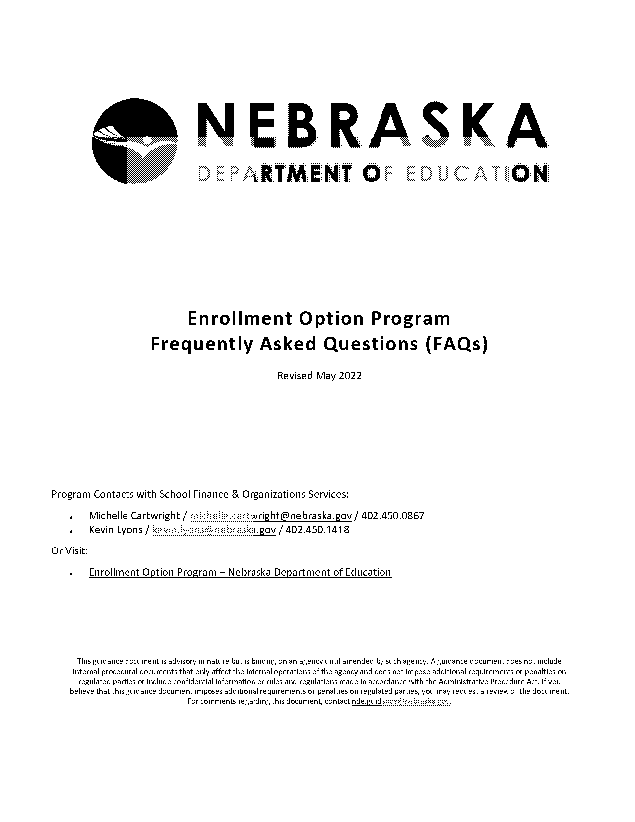 how to get copies of school open enrollment documents nebraska