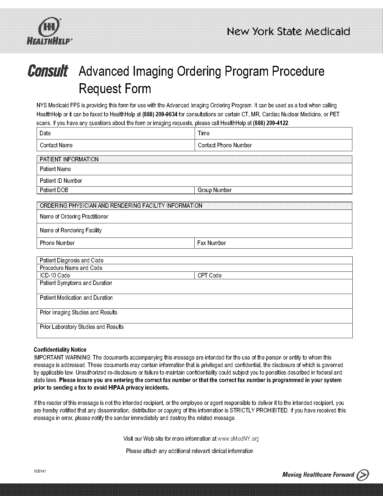 medicaid prior authorization form for ct scan