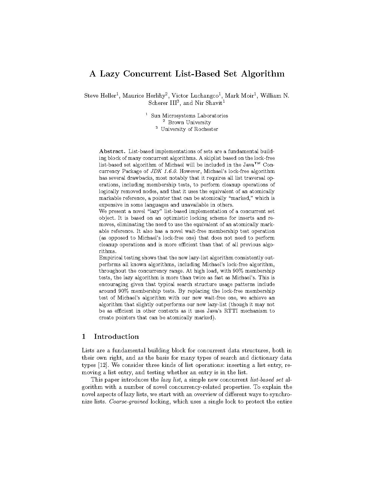 concurrent linked list java example