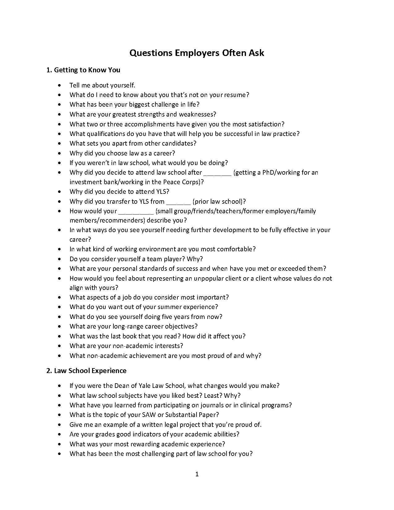 job interview questions answers sample