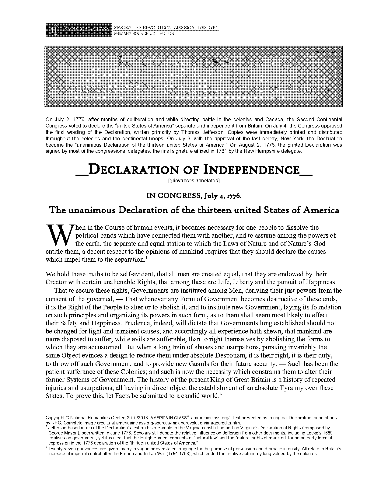 declaration of independence signitures