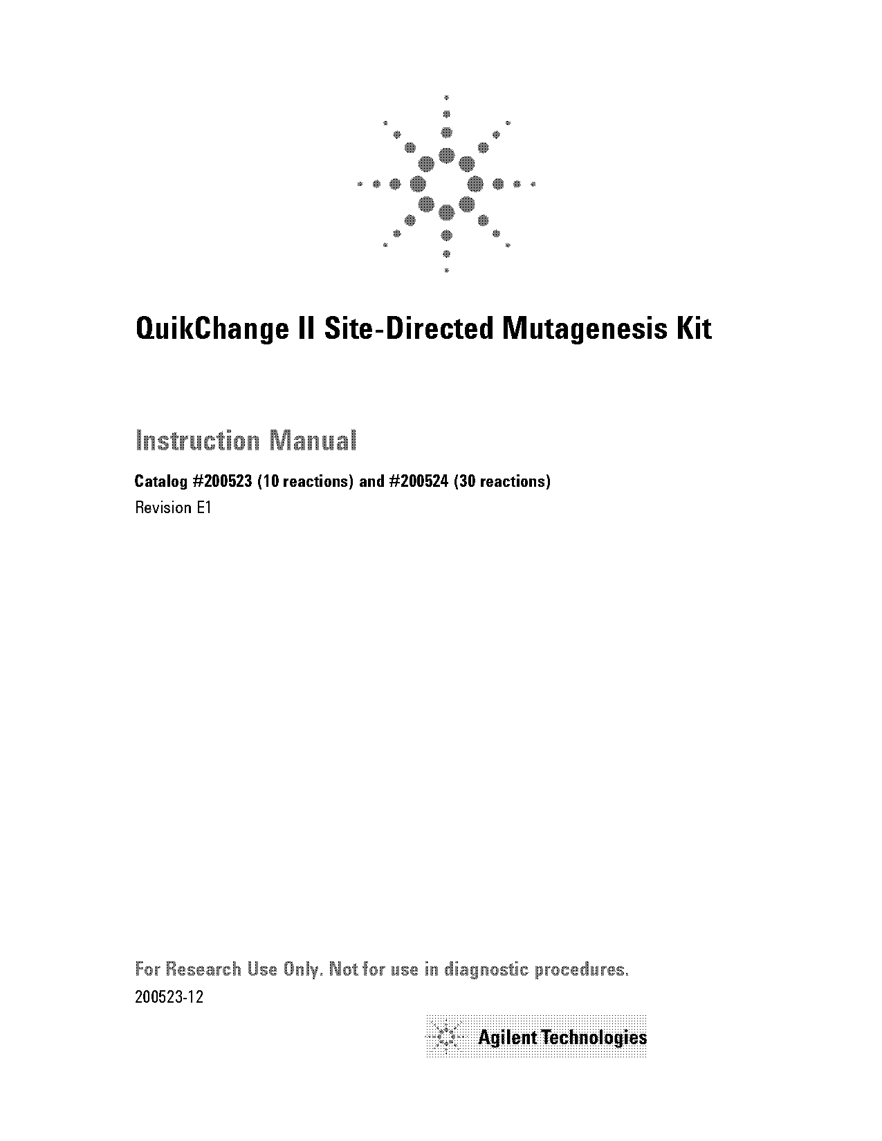 quik change ii xl site directed mutagenesis kit