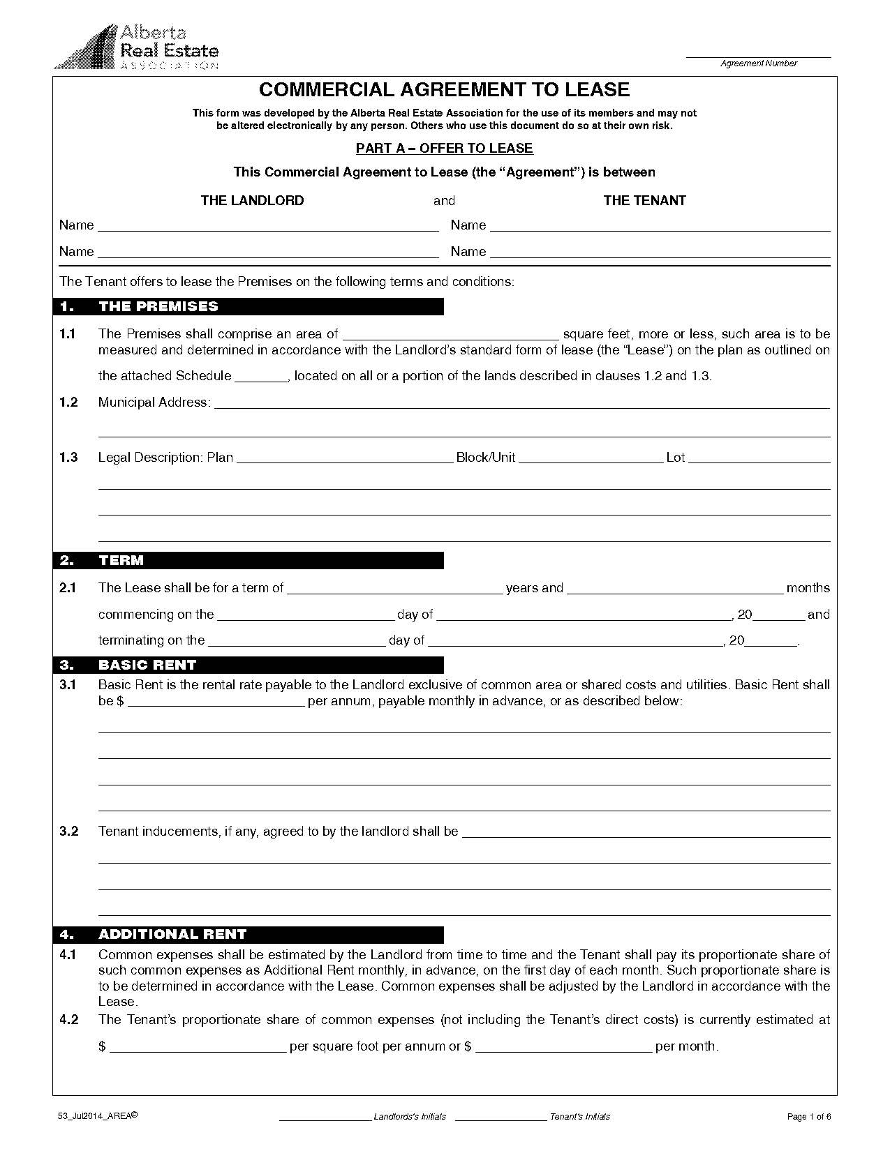 rental agreement rights alberta