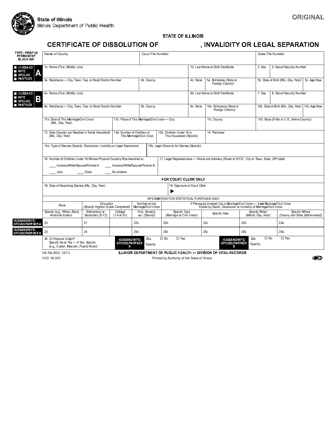 certificate of dissolution of marriage form ny