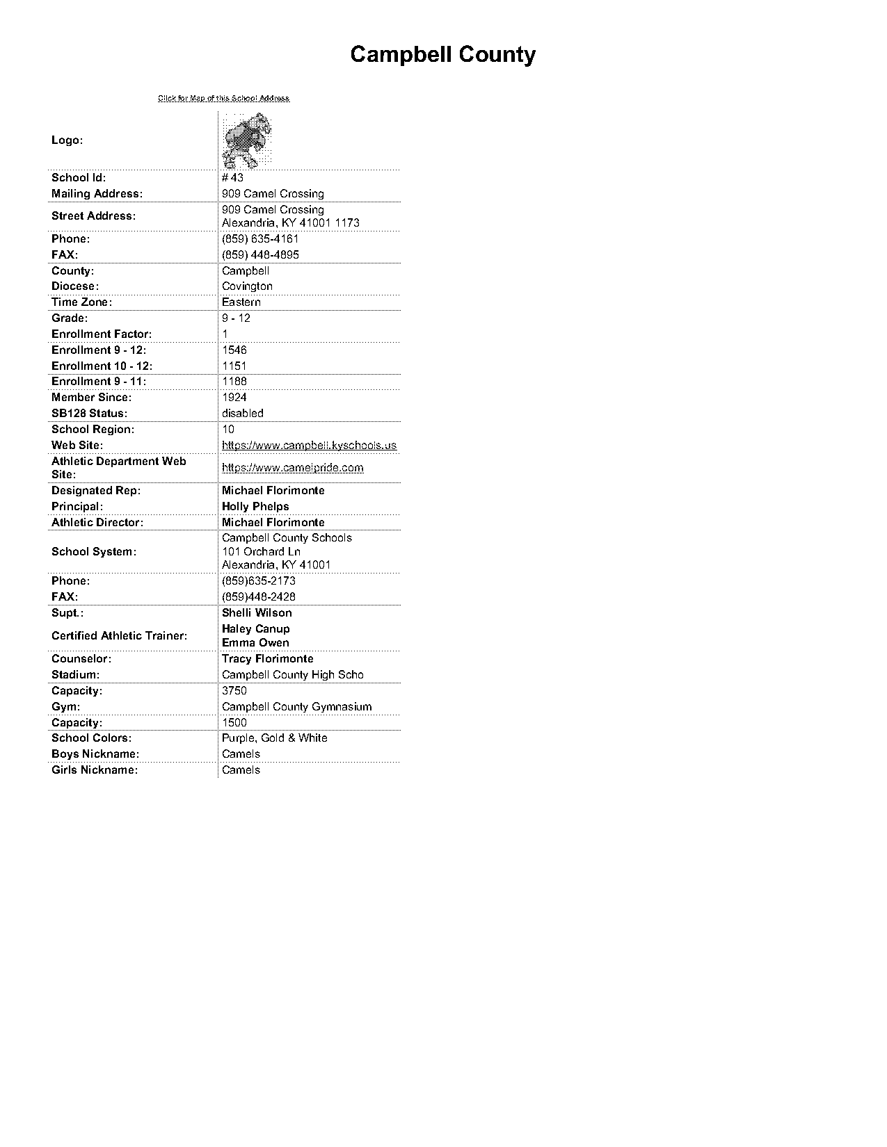 campbell county high school soccer schedule