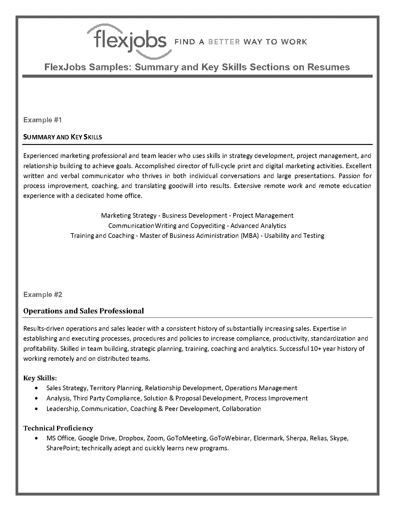 summary for a resume at amazon