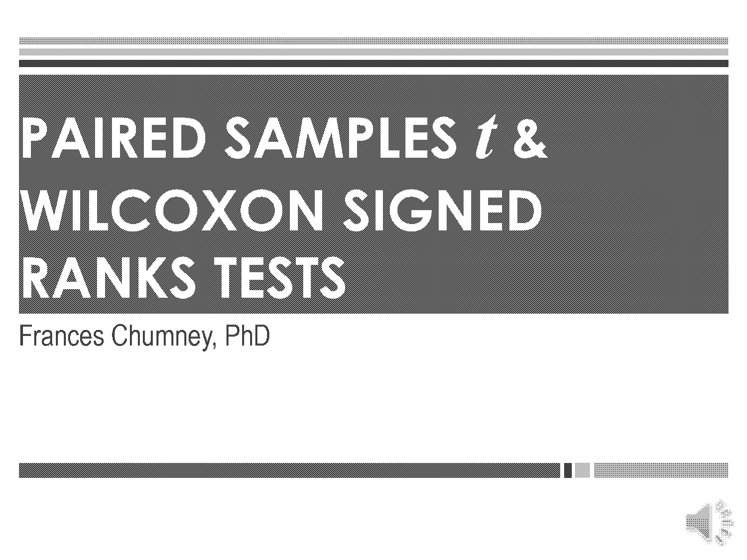 matched sample t test