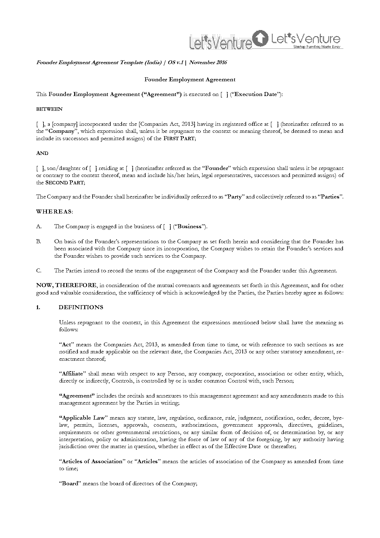 founder ip assignment agreement sample