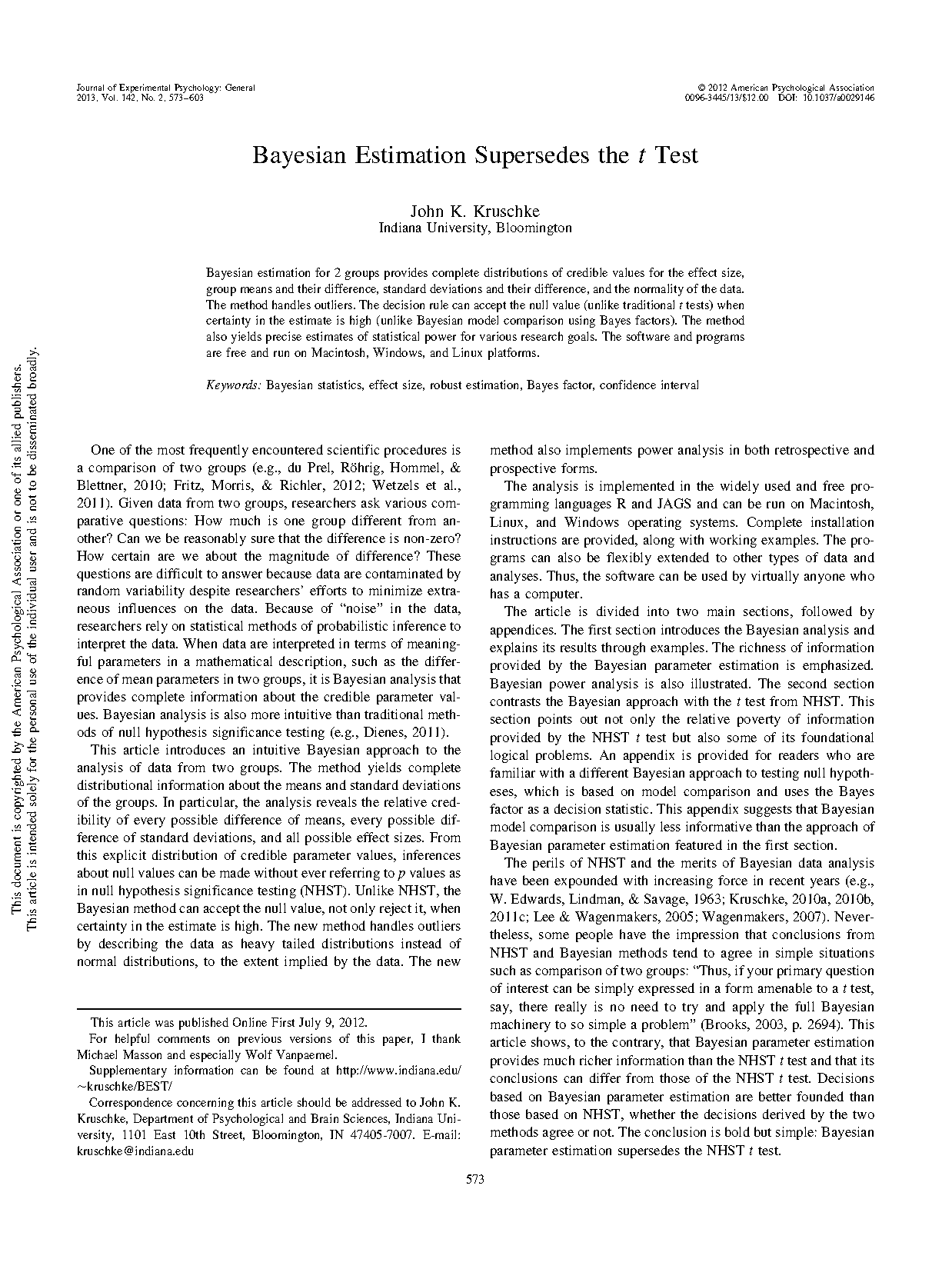 used effect size instead of nhst sample size