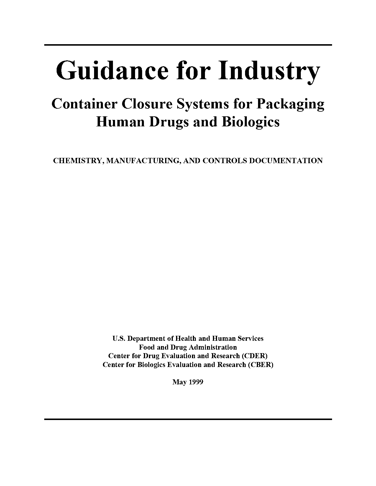 fda container closure guidance