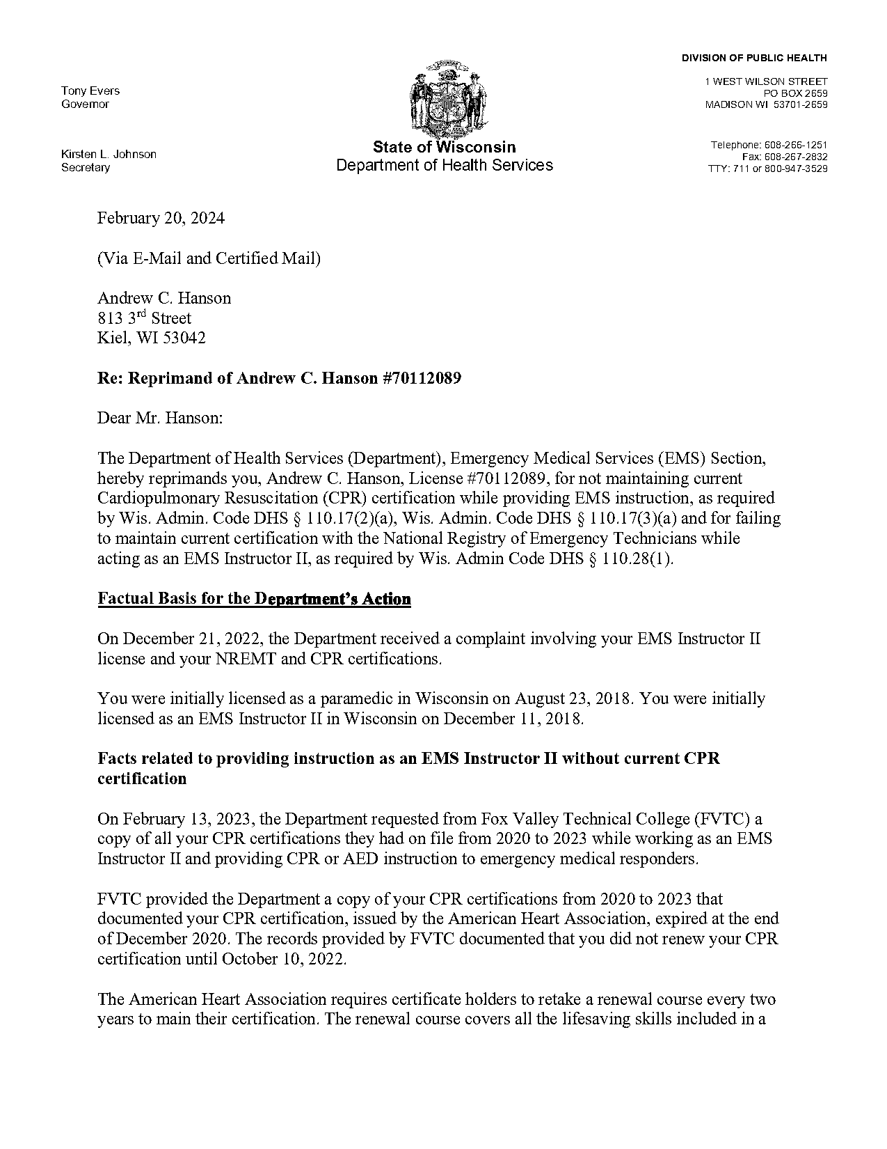 cover letter for teaching ems instructor