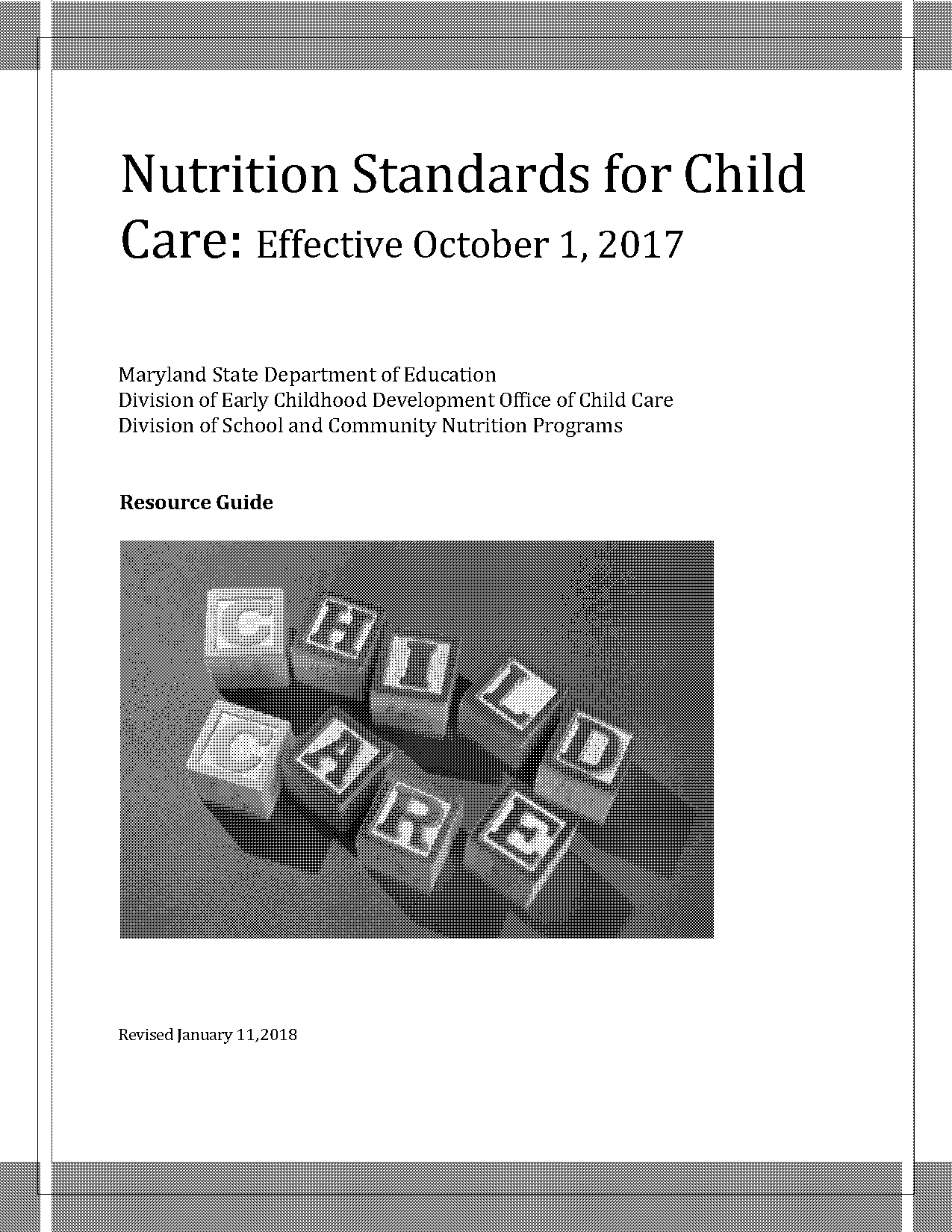 nutritional requirements by age