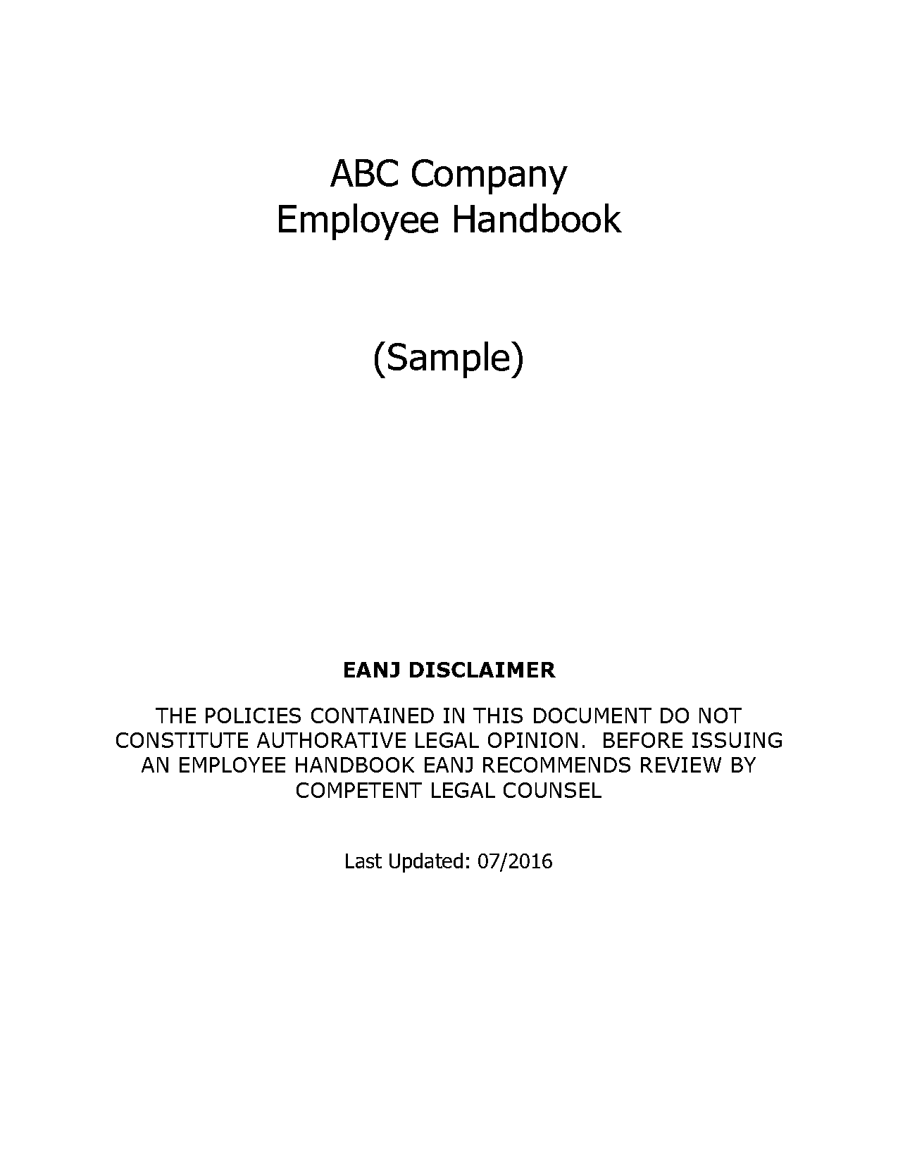 what is company employee handbook