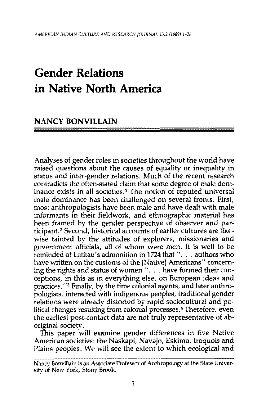 cultural anthropology nancy bonvillain pdf