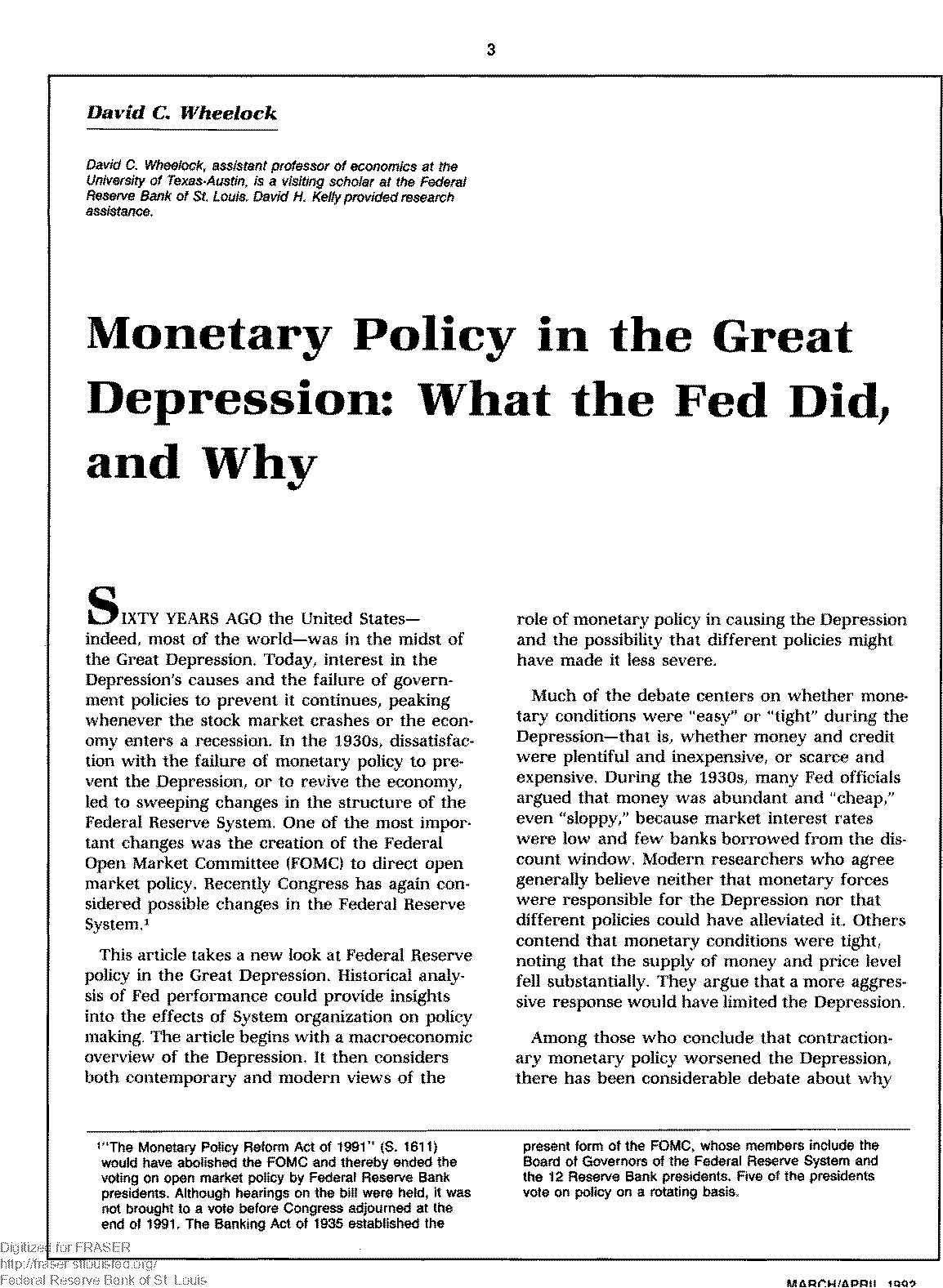 tight vs easy monetary policy