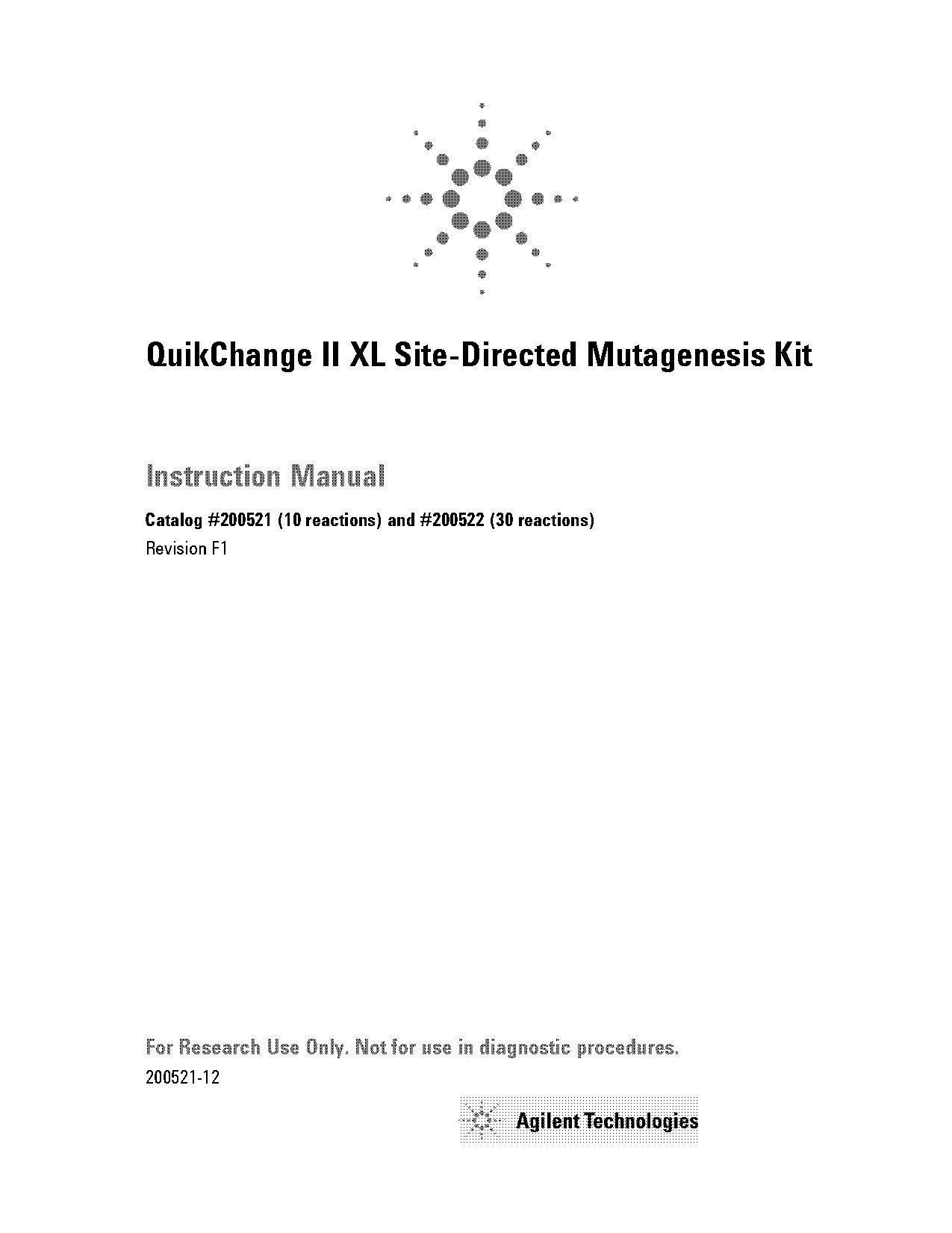 quik change ii xl site directed mutagenesis kit