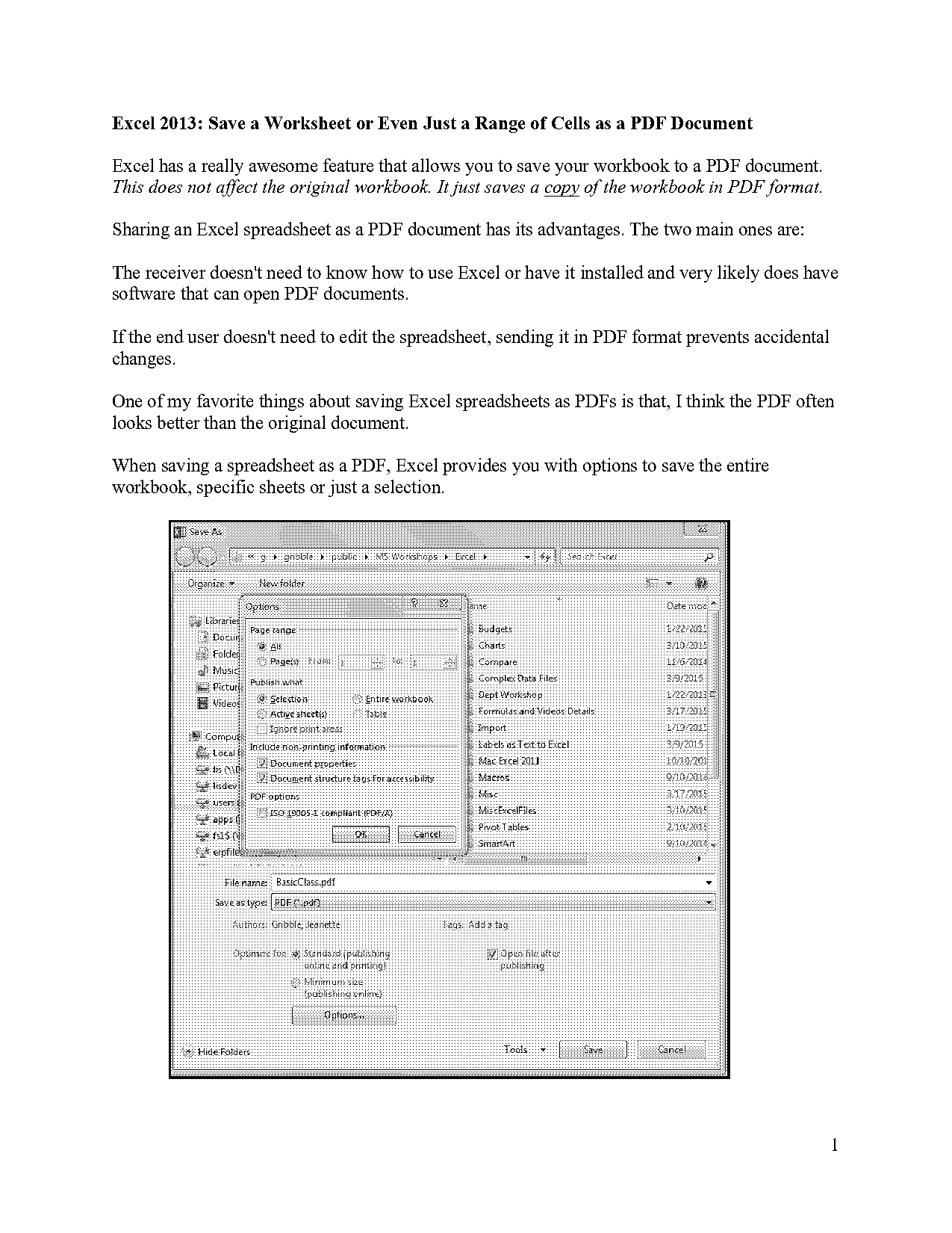 excel printing sheet as pdf