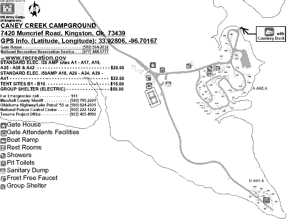 caney creek state park directions