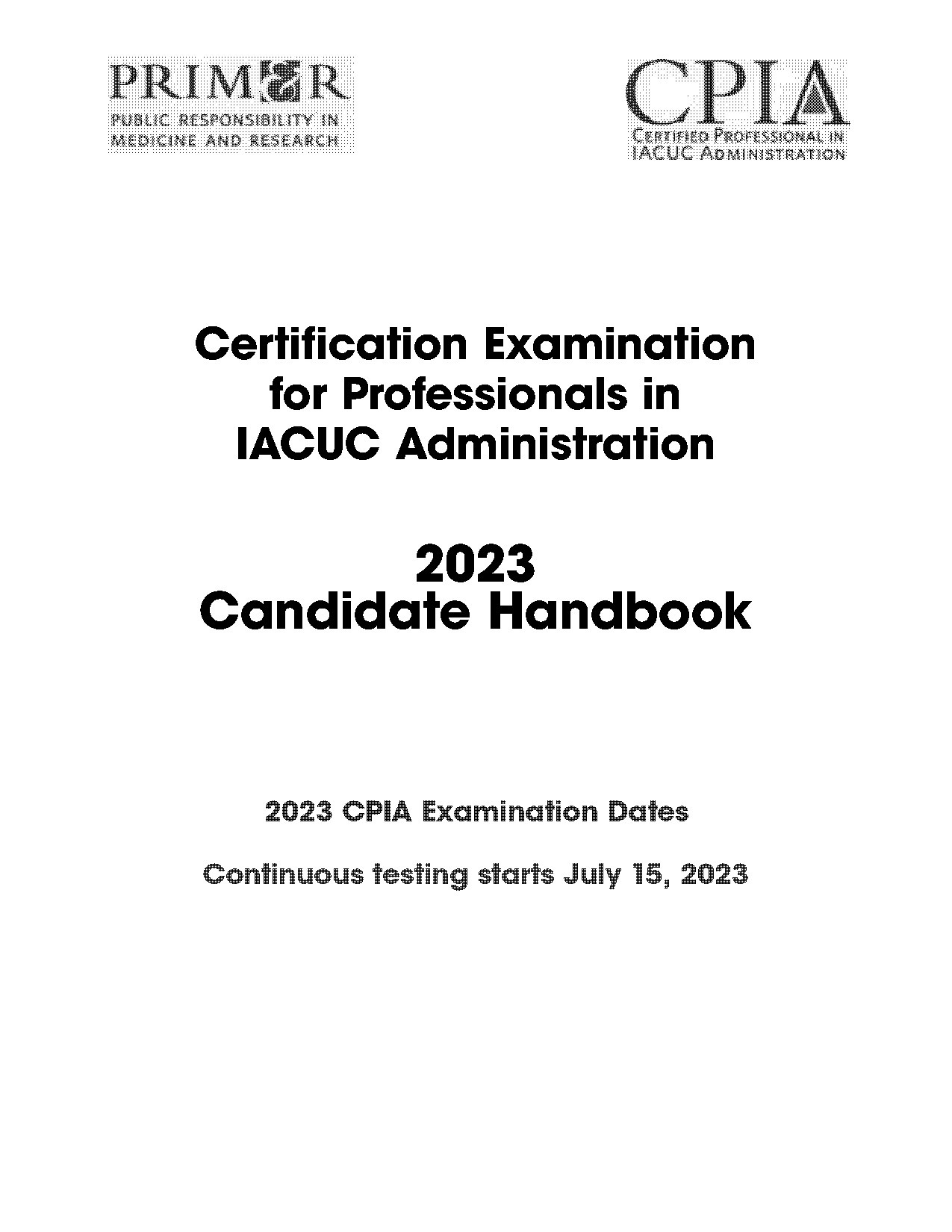 certified professional iacuc administrator cpia certification