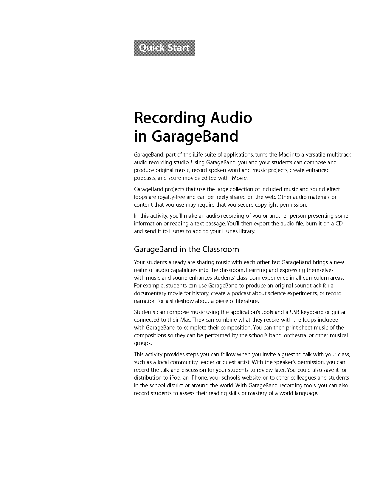 how to record song on macbook