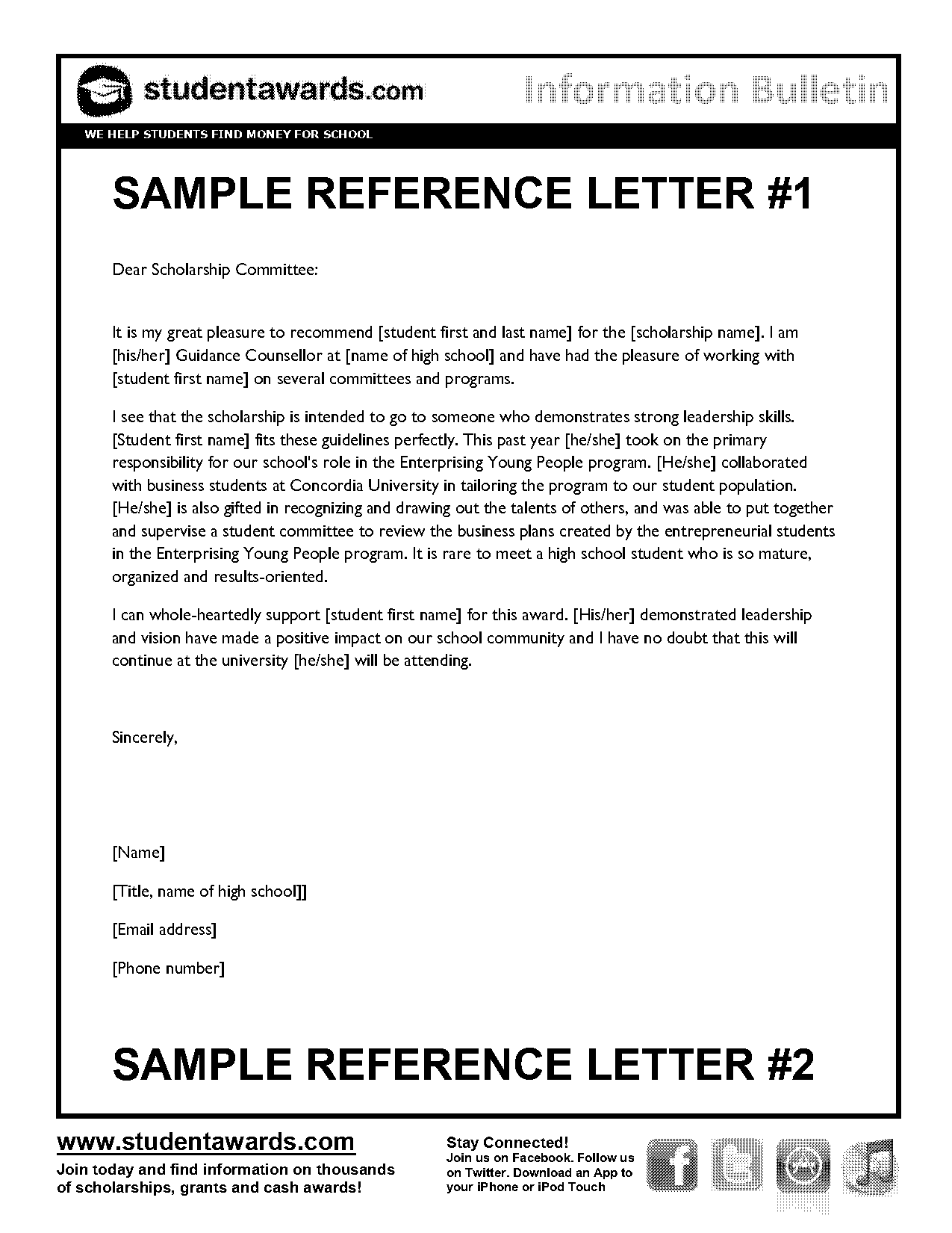 recommendation letter sample student