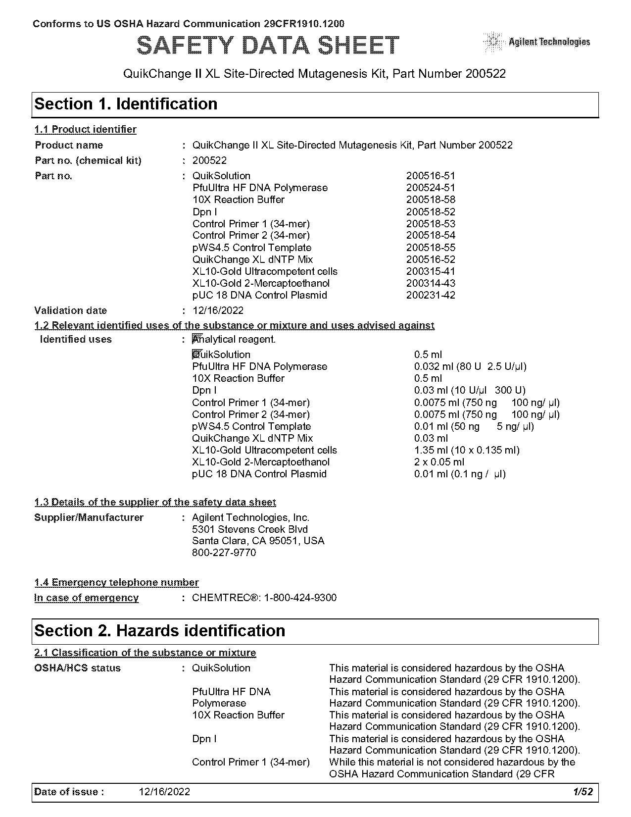 quik change ii xl site directed mutagenesis kit