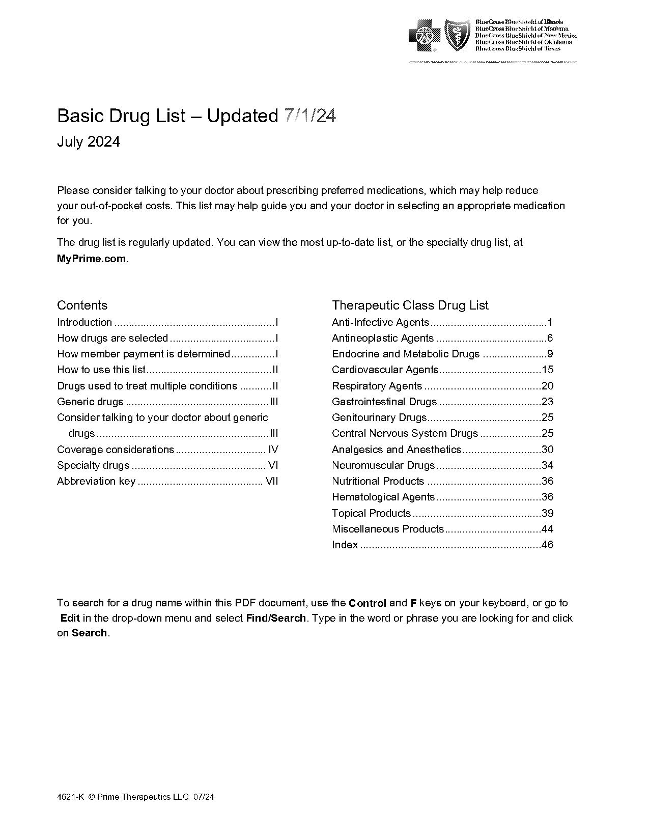 basic blue rx formulary