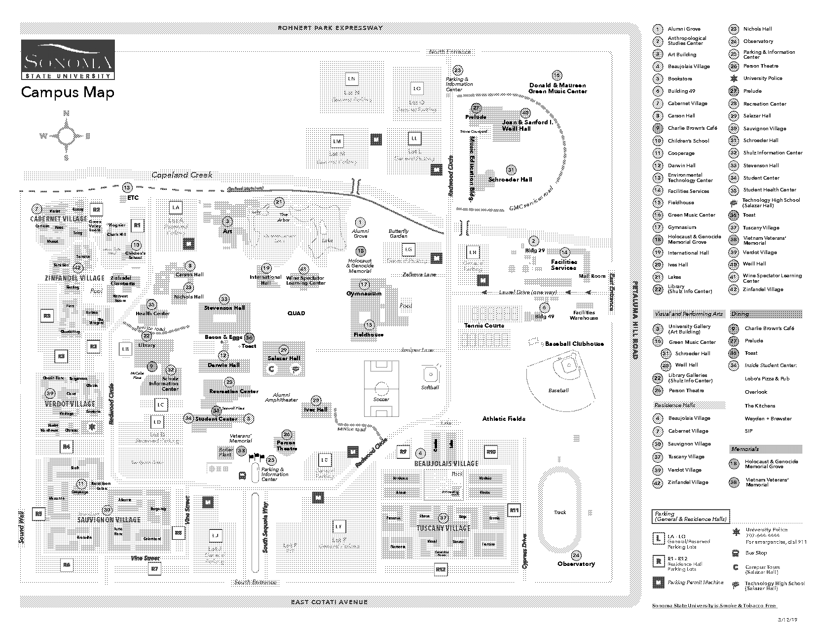 sonoma state campus directions